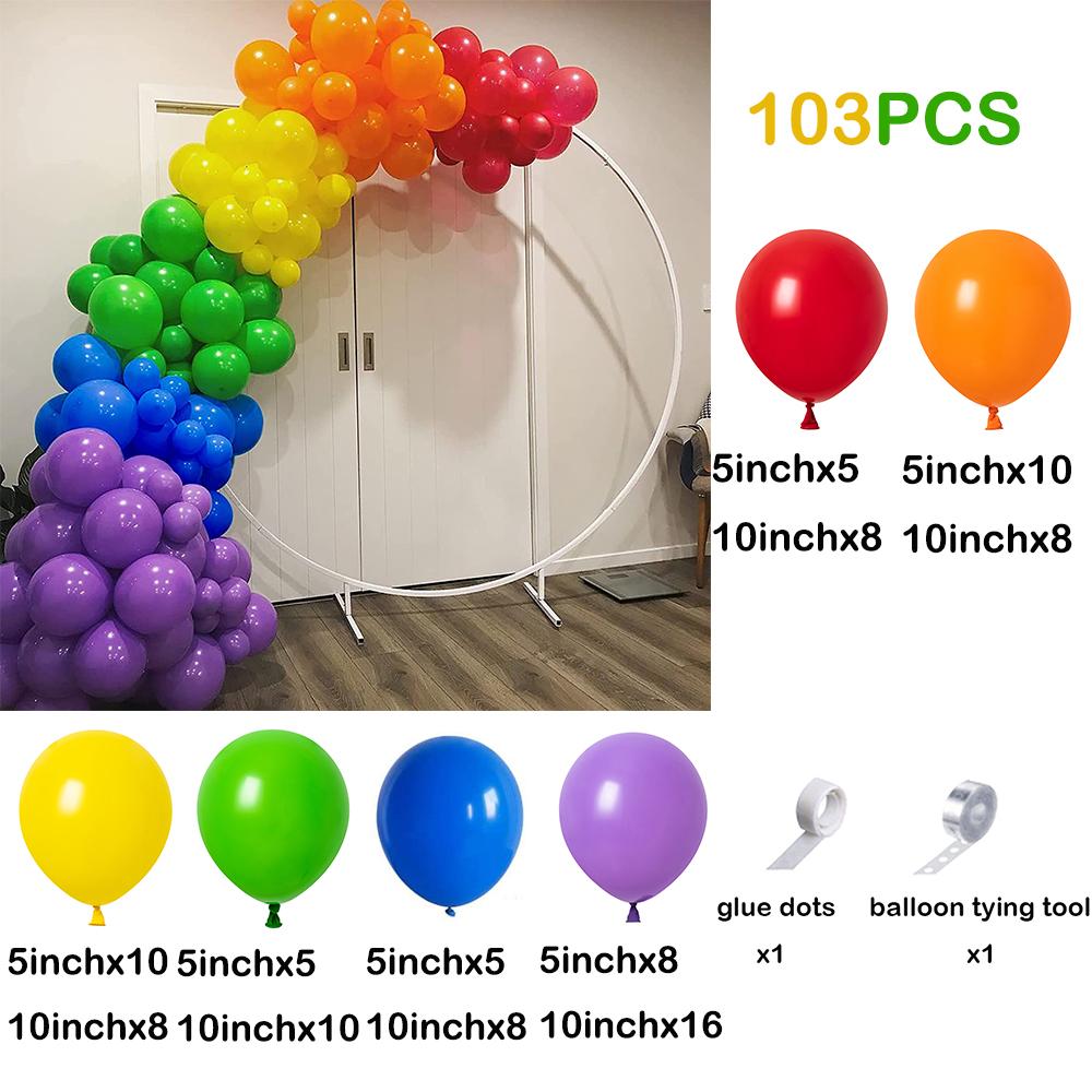 Red Green Blue Yellow Balloons Garland Arch Kit Latex Ballon Set Carnival Circus Toy Themed Party Birthday Decoration Air Globos