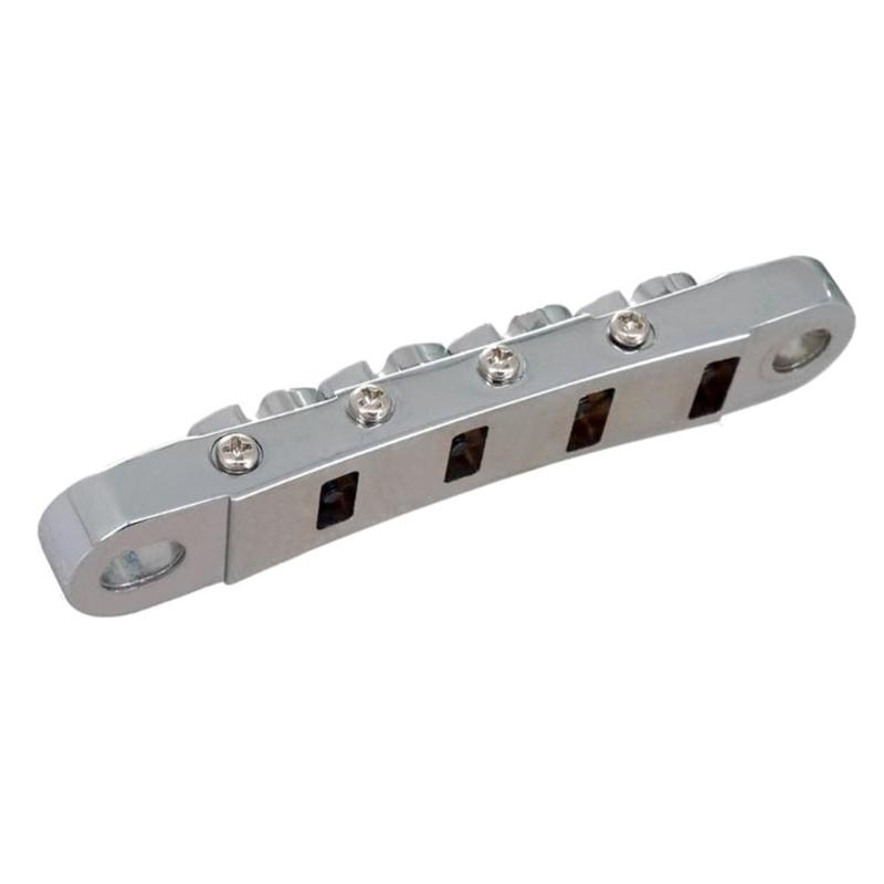 Guitar Roller Bridge with Studs,Allen Wrench Replacement Electric Guitar Part Accessory for LP Style 4-String Guitar