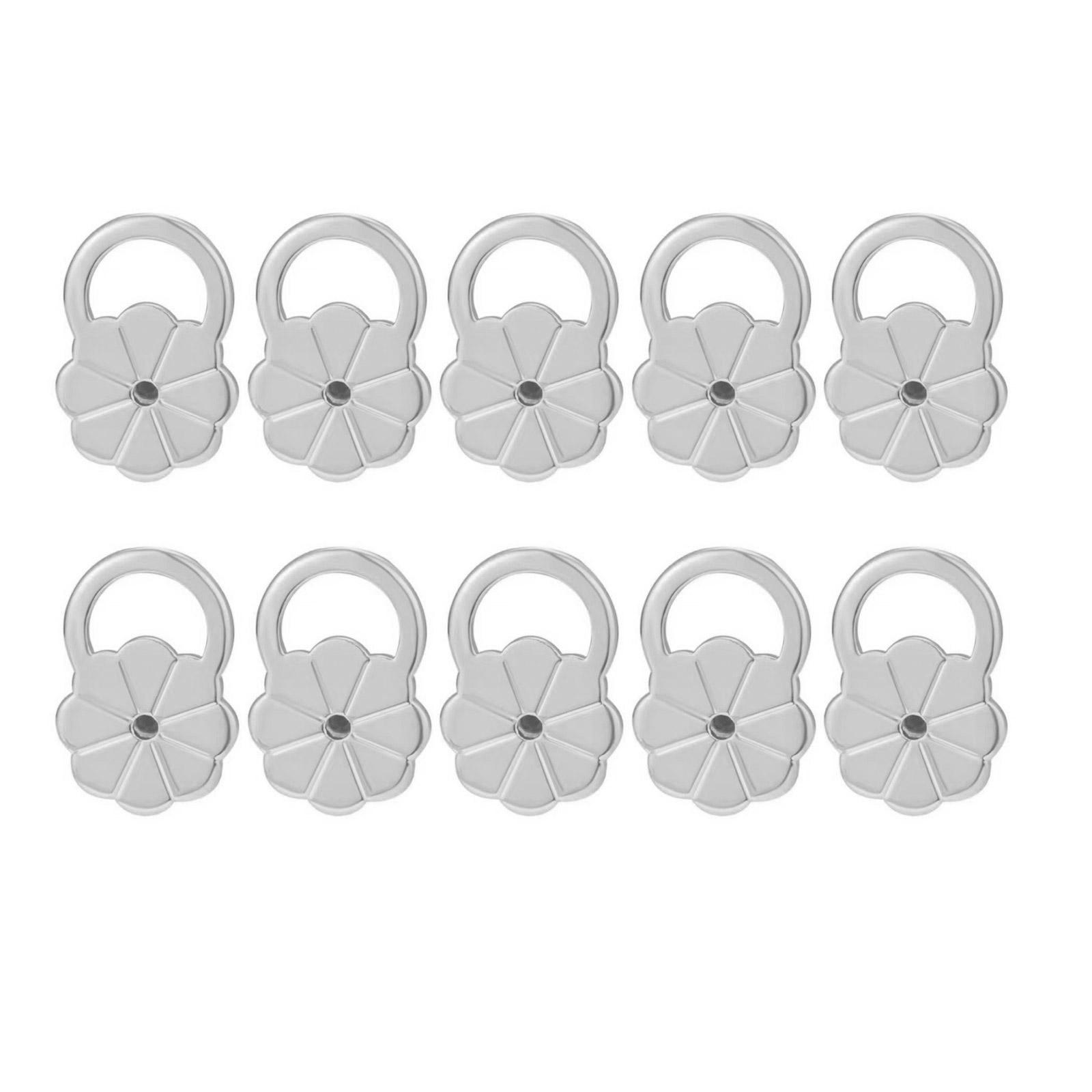 

10 шт. Подъемники для сережек, регулируемые, гипоаллергенные, поддержка мочек ушей, металлические фиксаторы для сережек с провисающими серьгами