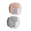 2pcs Bath Body Brush Round Shaped Fine Teeth Rich Foam Deep Cleansing Silicone Shower Brush Grey Pink