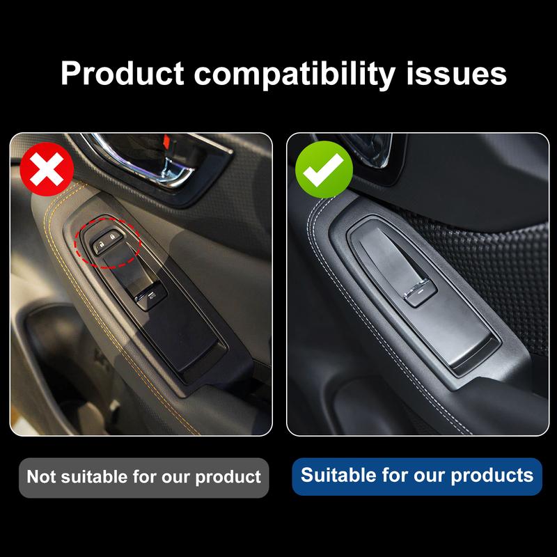 Real Soft Carbon Fiber Sticker for Subaru Forester 2024 LHD RHD Car Window Lift Button Interior Trim