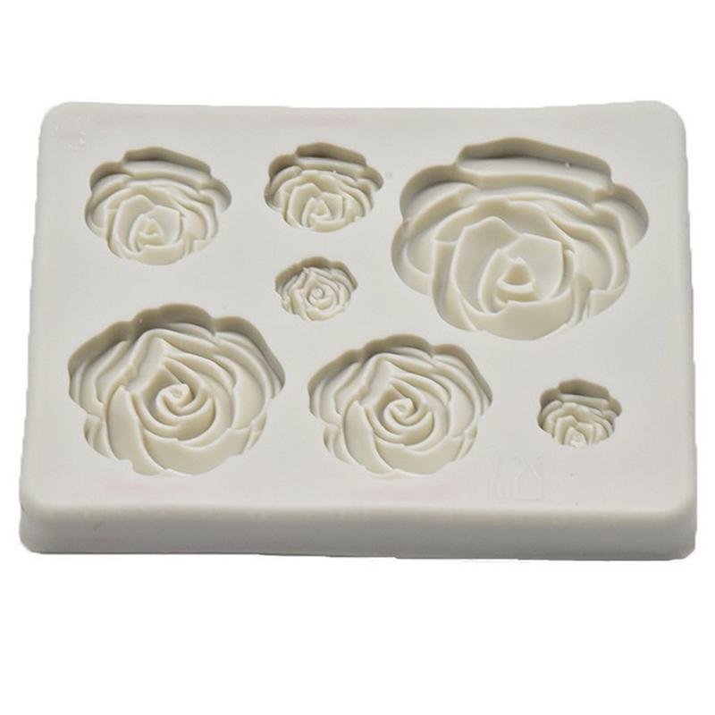 Ručně vyráběné mýdlový čokoládový fondán Forma na pečení 3D Růžová dekorace na dort Silikonová forma