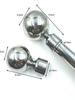 Stainless Steel Decorative Curtain Rod End Cap with Hollow Ball Design