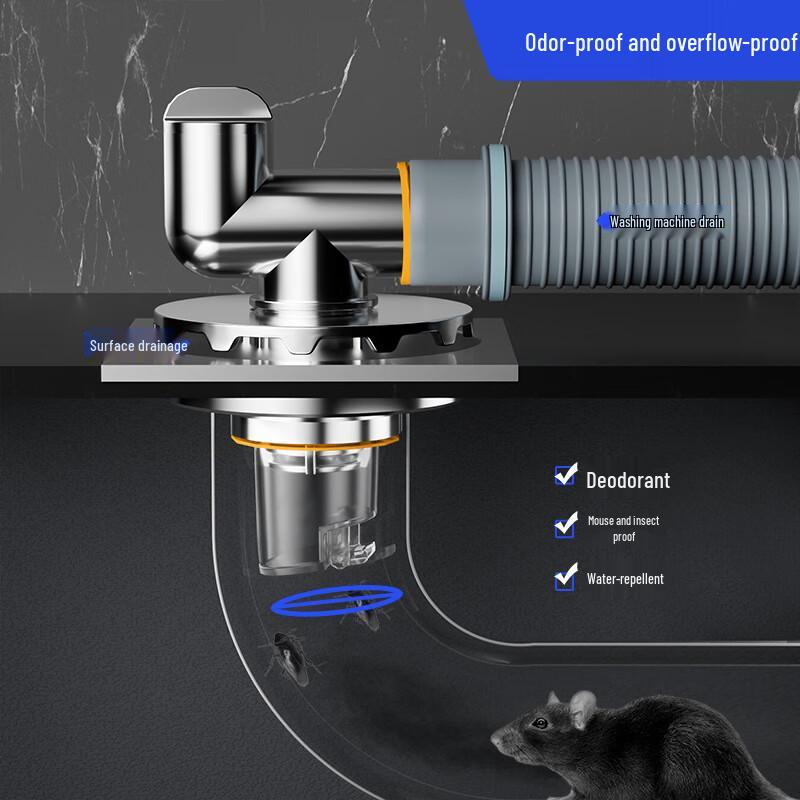 Washing Machine Three-way Drain Pipe Connector