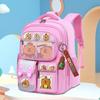 Zaino Scolastico Kawaii Capibara con Tracolla Regolabile Adorabile Daypack Resistente all'Usura Tessuto Oxford Zaino per Viaggio Vacanza