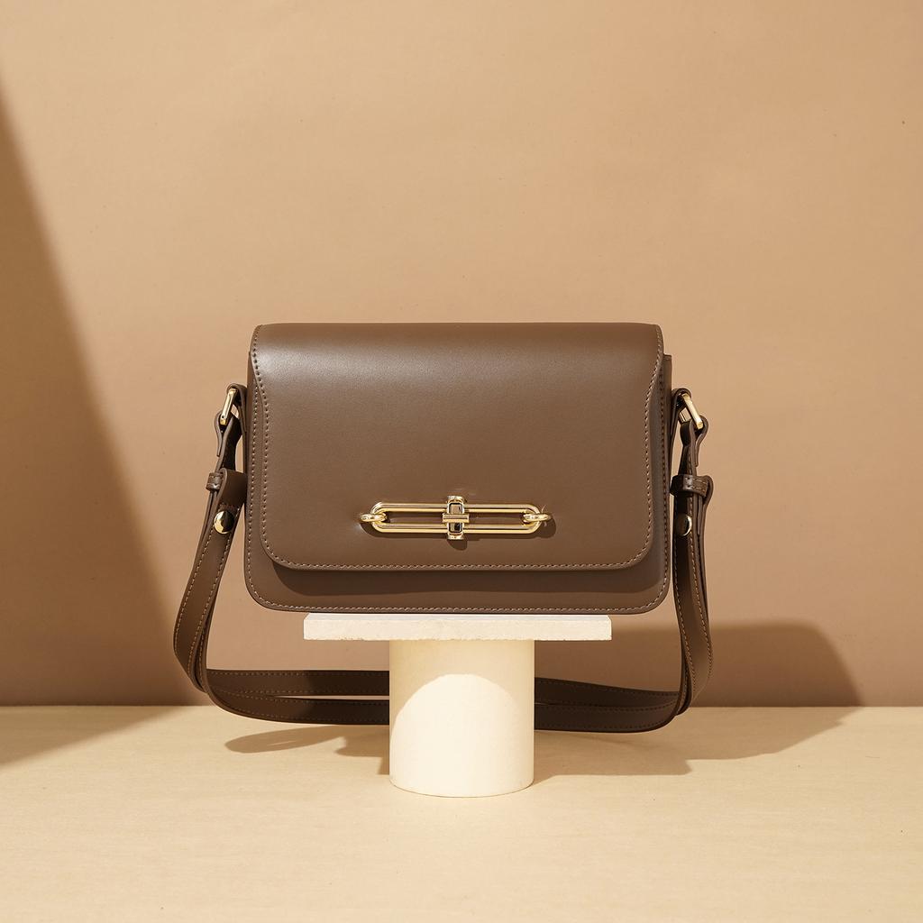 New High-end Exquisite Small Bag Fashion Lock Small Square Bag Versatile Shoulder Messenger Bag