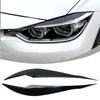 1pair Car Eyebrow Headlight ABS Plastic 40x5x5cm Gloss Black Flexible For BMW 3-Series F30 F35 13-18 Auto Light Accessories