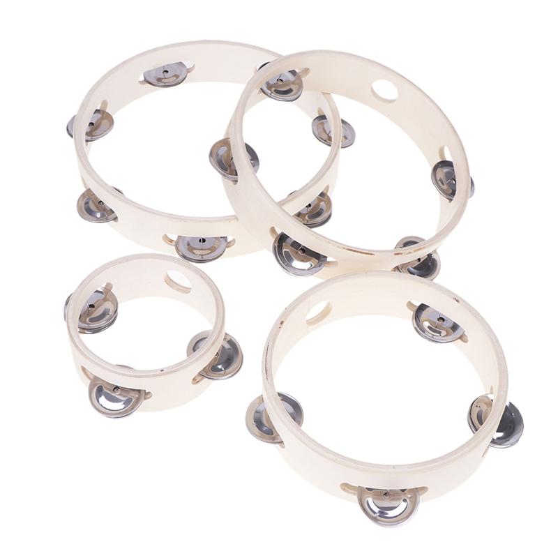 4/6/7/8 Inch Hand Held Wood Headless Tambourine Percussion Hand Drums Educational Toys Orff Musical Instruments For Kids