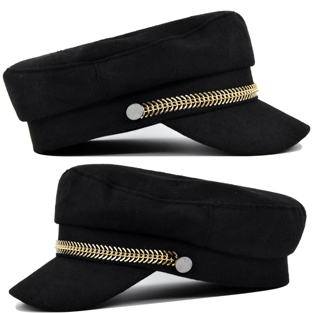 Vintage Women's Newsboy Hat Woolen Twill Visor Beret Cabbie 8 Panel Fiddler Cap Faux Leather Baker Boy
