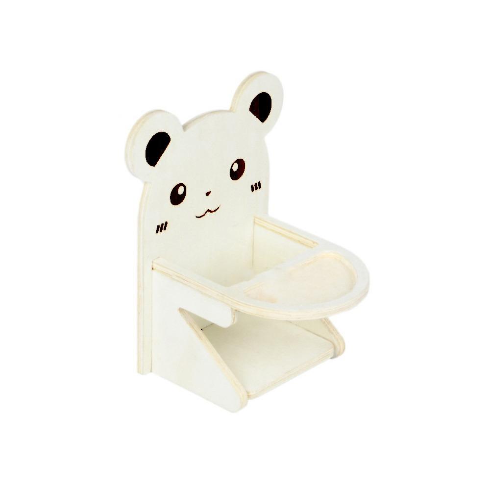 Handmade Hamster Dining Chair Cartoon Hedgehog Fun Toys Pet Mini Feeding Chair  for Pet Cage