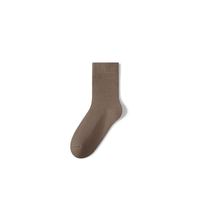 Wool Socks for Men In Autumn and Winter, Thickened and Fleece Loop Mid-calf Socks for Men, Warm Socks, Super Thick Fleece Socks