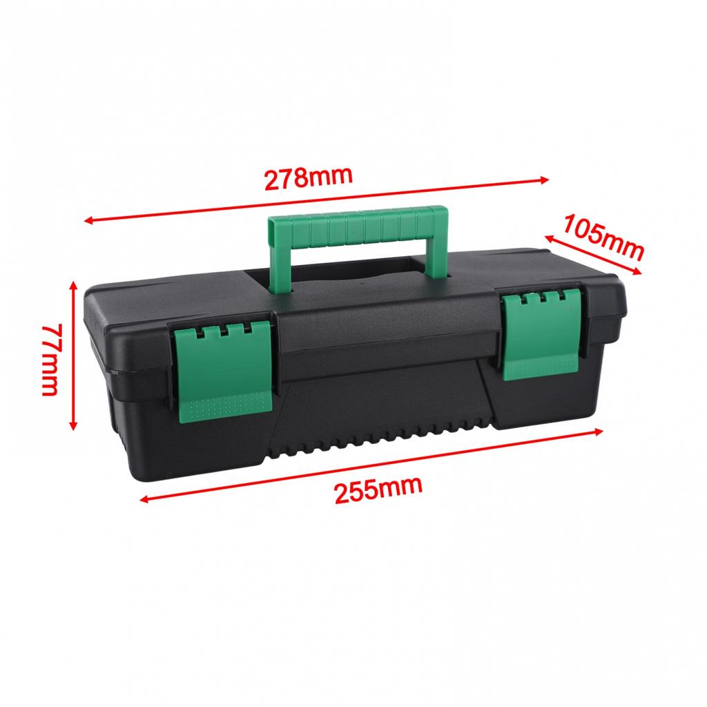 Heavy Duty Plastic Tool Storage Case for Carpentry and Electrical Repairs