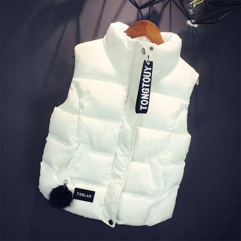 2024 Damen Koreanischer Stil Daunen-Baumwollweste - Frühjahrs-/Herbst-Oberbekleidung, Winterjacke