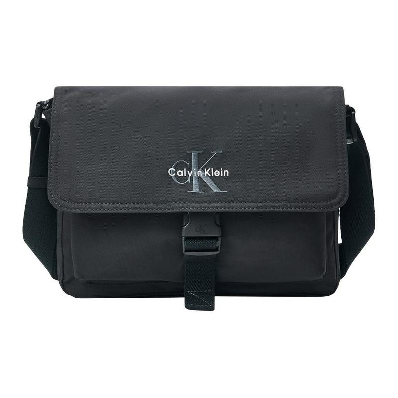 Calvin Klein Commuting casual portable classic embroidery fabric shoulder bag men s space black чёрный