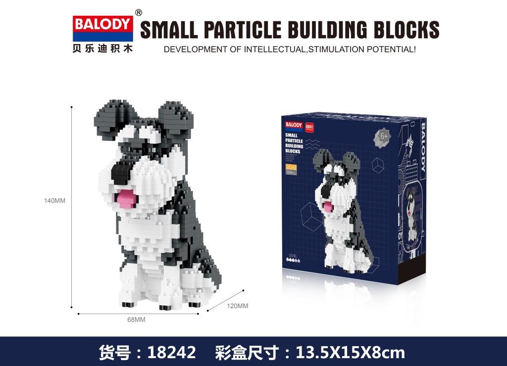 Assembly Small Blocks Toys Animal Model Corgi Dog Dachshund Diamond Blocks Schnauzer Kids Gifts Girls Christmas Present Pet Shop