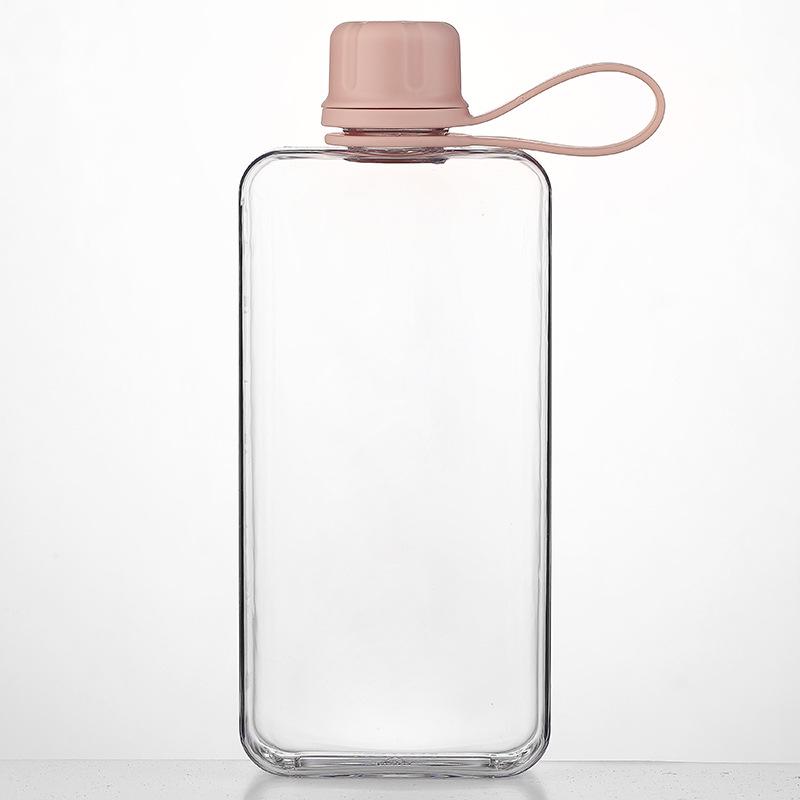 Tritan Handheld Flat Style Water Bottle - Fresh, Stylish, Portable Student Cup for Fruit Tea