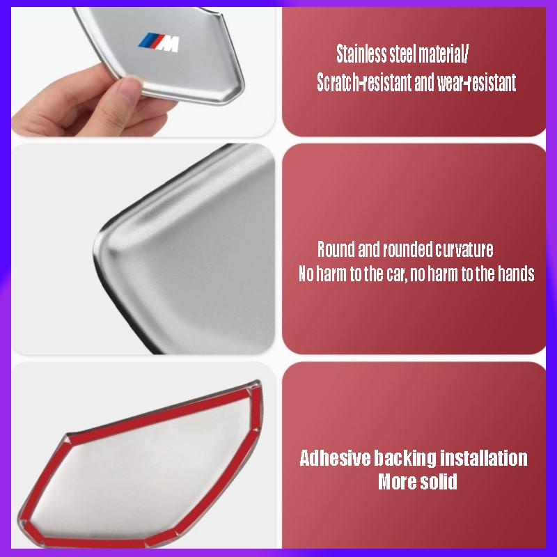 2xFor BMW New 5 Series Interior Handles Auto Door Bowl Protection Cover Modifications And X1/X2/ix1 Automotive Supplie Valve Cap XU7