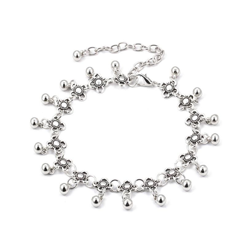 2026 New Retro Ethnic Style Beach Anklet Leisure Street Shooting Foot Chain Personality Bell Tassel Anklet Women Jewelry Gifts
