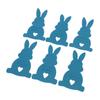 6 Pcs Easter Bunny Money Holder Thick Soft Felt Adorable Bunny Shaped Cash Clip Festival Decoration Dark Blue