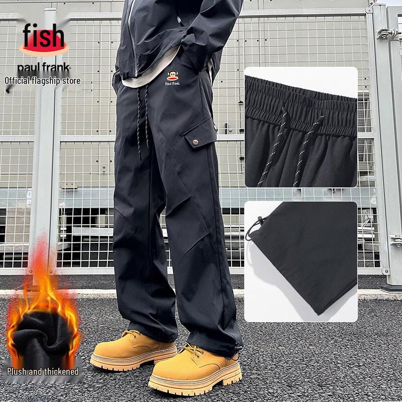 

Paul Frank Men s Fleece-lined Loose Straight Workwear Pants 3XL