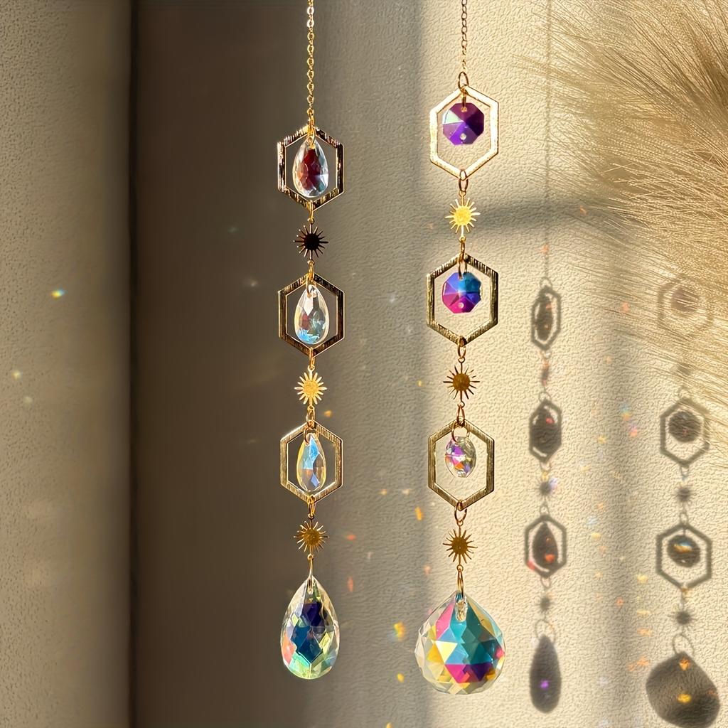 1Pc Beautiful Crystal Hanging Ornament, Suitable for Balcony Decoration, Garden Arrangement, Window Display, and Other Occasions - an Ideal G