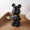 26cm Graffiti Abstract Resin Standing Bear Storage Statue Cute Animal Organizer Desk Decor Holder Gift for Home Office Ornament