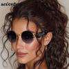 Small Frame Oval Steampunk Sunglasses Women  Luxury Brand Vintage Metal Punk Sun Glasses For Ladies Fashion Outdoor Shades