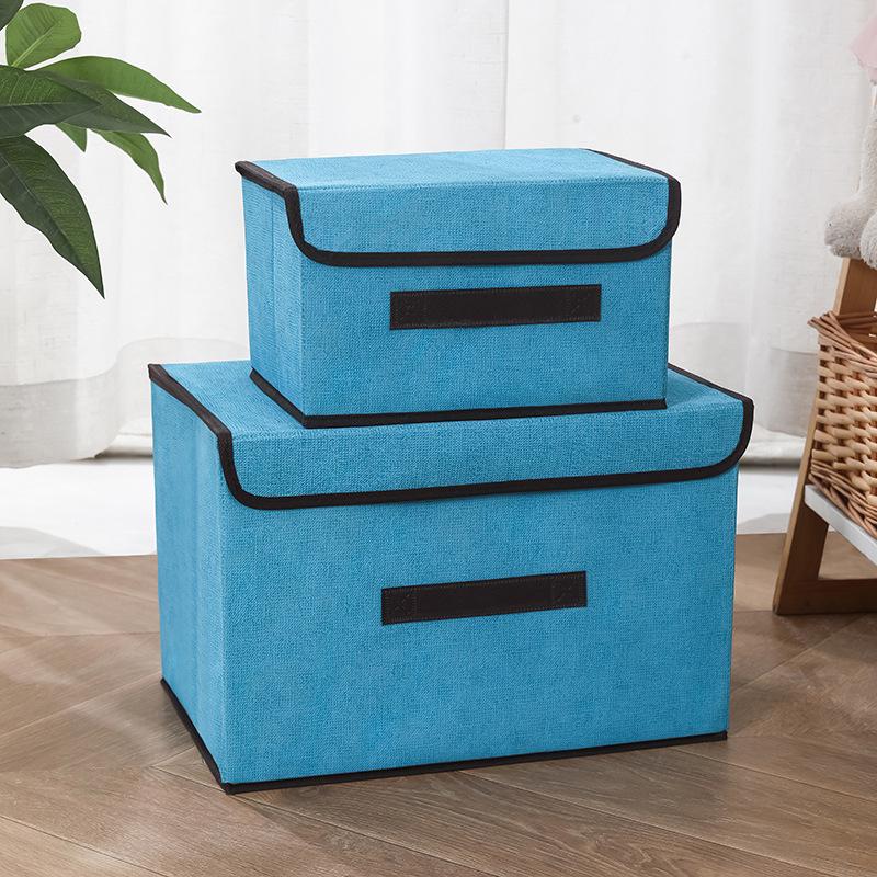 Fabric Non-Woven Storage Box: Dustproof Organizer Set for Clothes, Toys, and Household Items