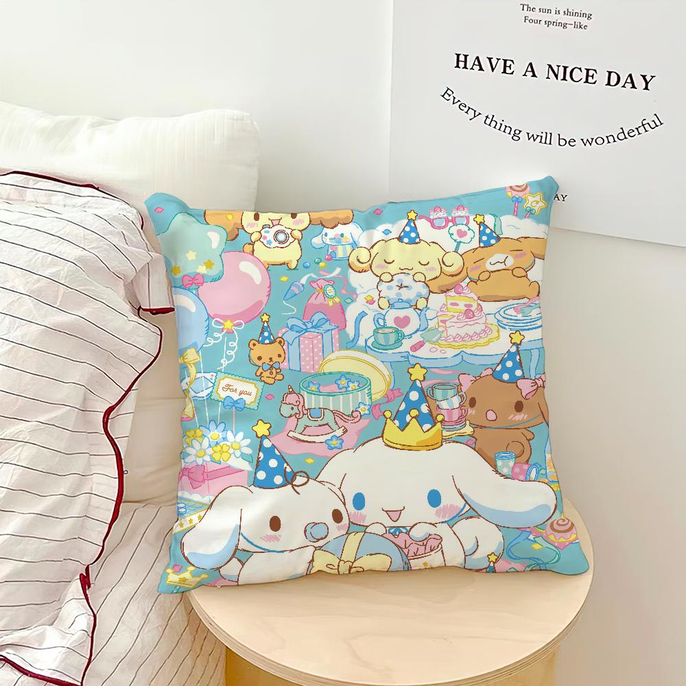 Soft Pillow Case Dog For Cute Sofa Living Room Home Office Decor C-Cinnamoroll Protective Kawaii Covers Without Pillow-Insert
