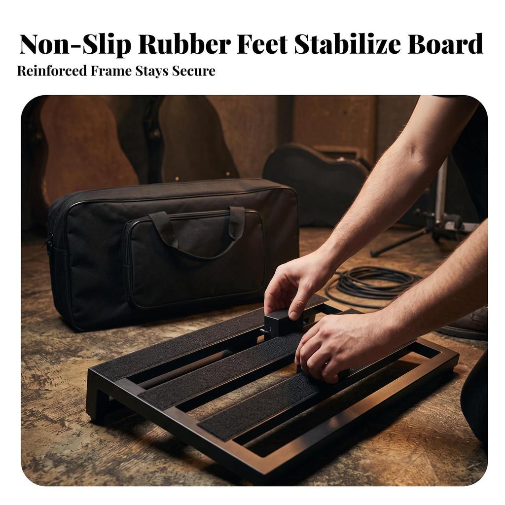 Guitar Pedalboard with Heavy Duty Board Reliable for Stage, Home Studio