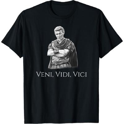 Julius Caesar Latin Quote Veni Vidi Vici Roman History T-Shirt