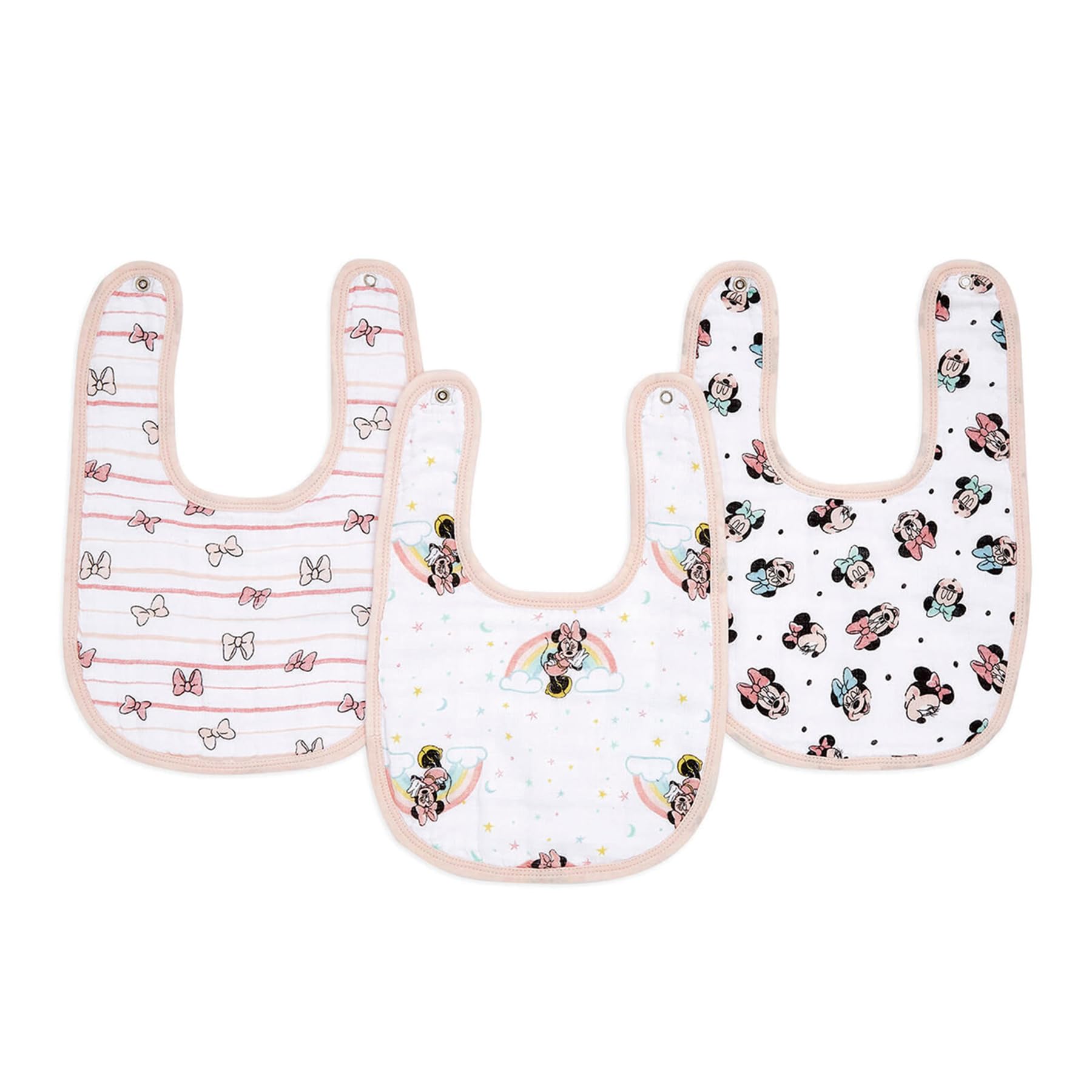

Baby Mealtime Japanese aden by aden anais Snap Bib Minnie Muslin Baby Minnie Mouse ESNC30005DIJ Bib, Disney, [Authentic Product + 3-Piece Set,