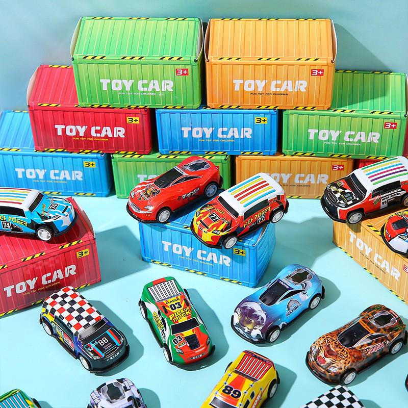 Children's Mini Pull-back Car Gift Set: Toy Container Cars