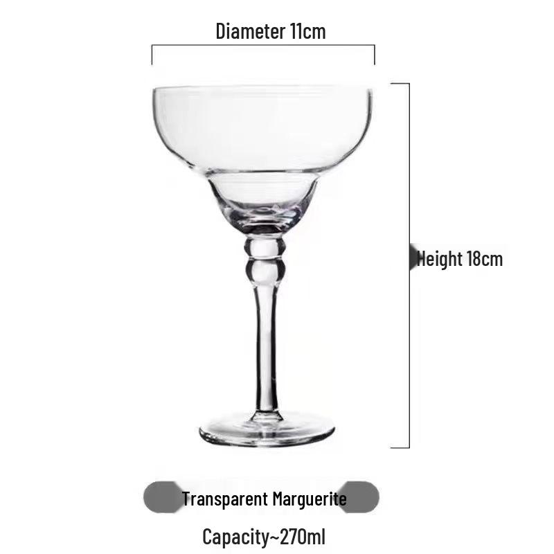 Hand-Painted High-Stemmed Red Wine and Margarita Cocktail Glass