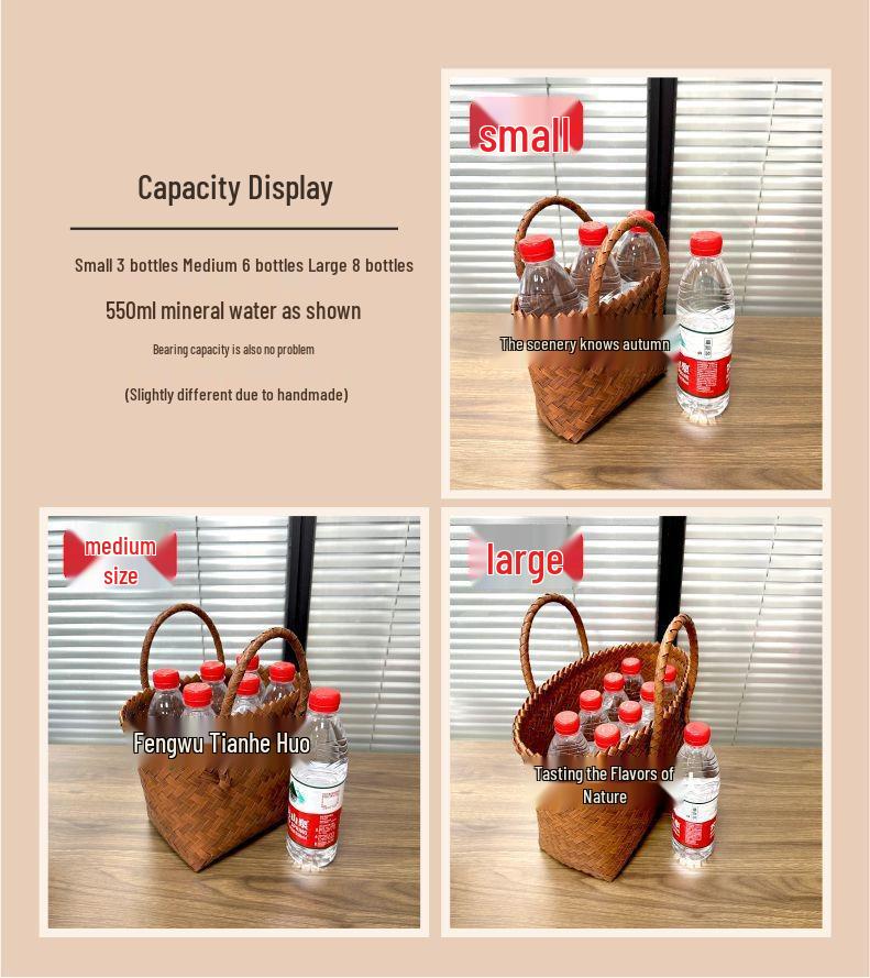 Bridal Woven Basket Handbag with Candy Box for Bridesmaid & Guest Gifts