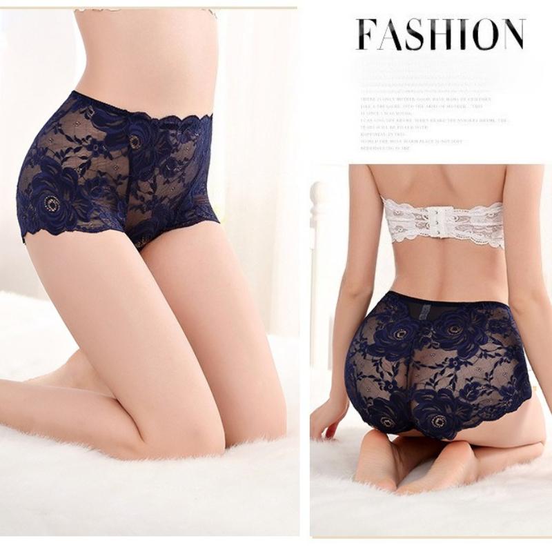Seksi Dantel Külot Kadın külotları Popo kaldırma pamuklu kasık büyük beden erkek şortu Yüksek bel külot