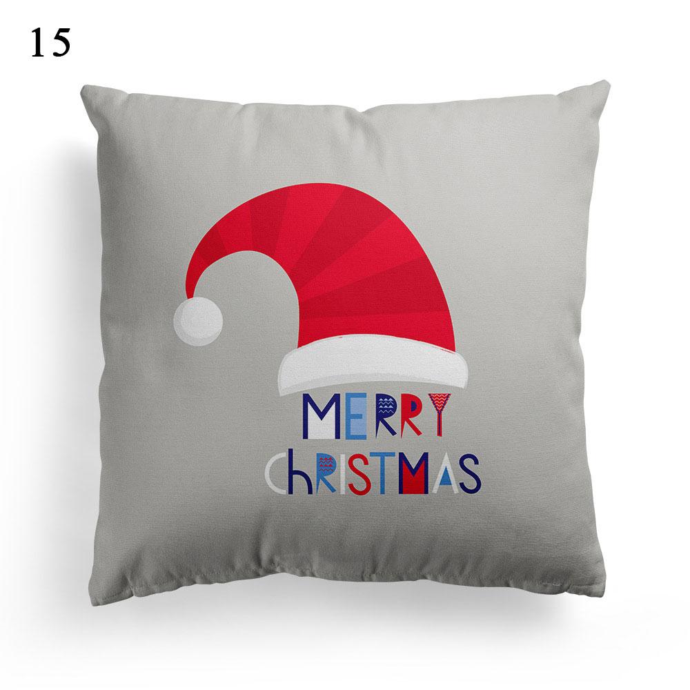 Frohe Weihnachten Erfrischender Kissenbezug Quadratischer Kissenbezug Santa Deko Sofa Zuhause