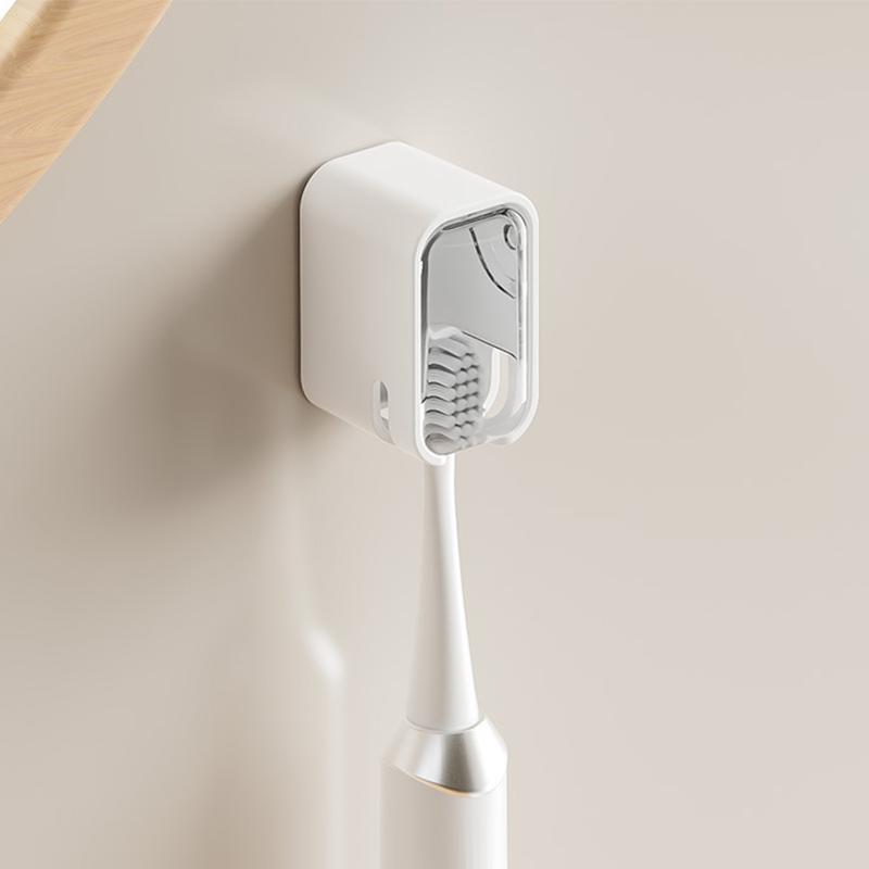 Dustproof Wall-mounted Toothbrush Holder Punch-free Bathroom Organizer For Electric Toothbrush Storage