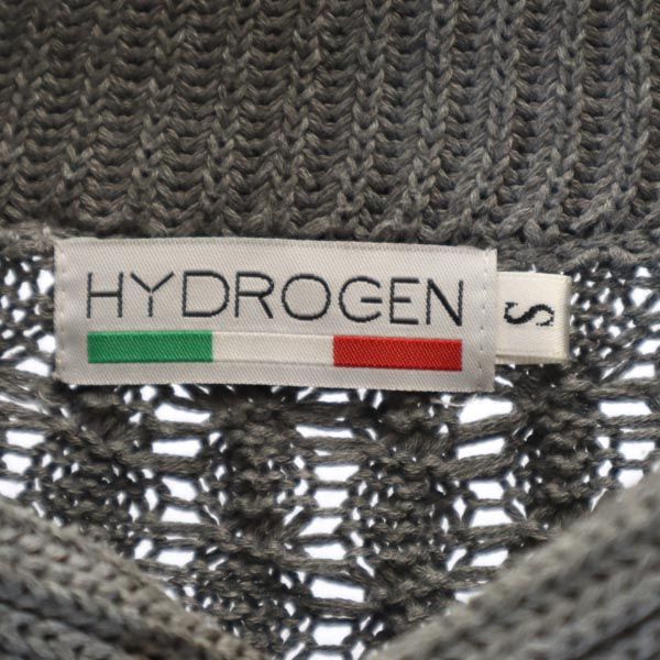 Hydrogen Long Sleeve Sweater S Gray Knit Cable Men's Used