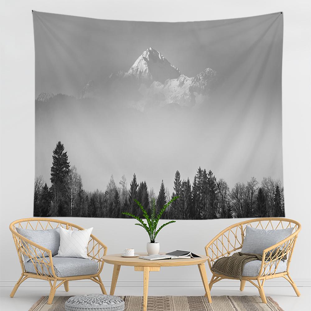 Mountain Psychedelic Tapestry Forest Wall Hanging Bohemian Witchcraft Dorm Decor