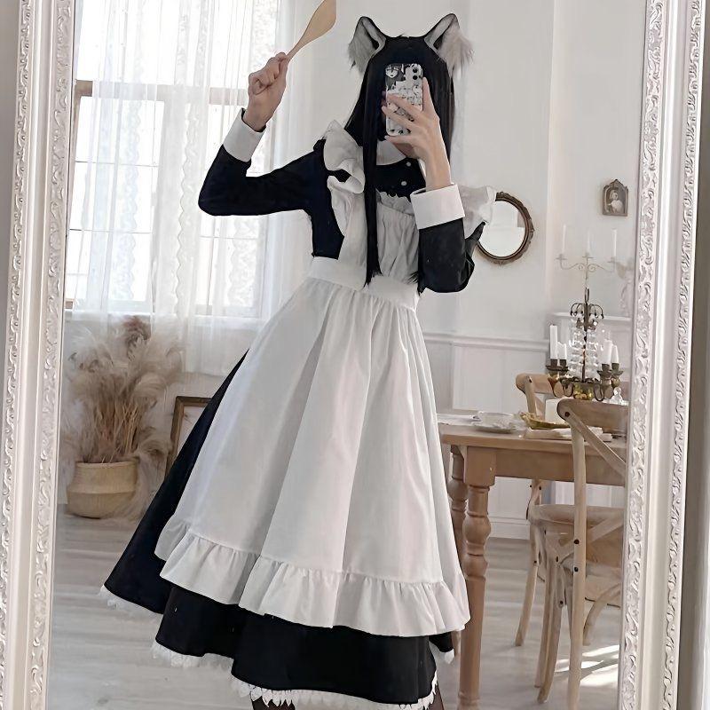 Maid clothing long men wear women s clothing boss Lolita animation maid clothing Cosplay women s clothing European version S