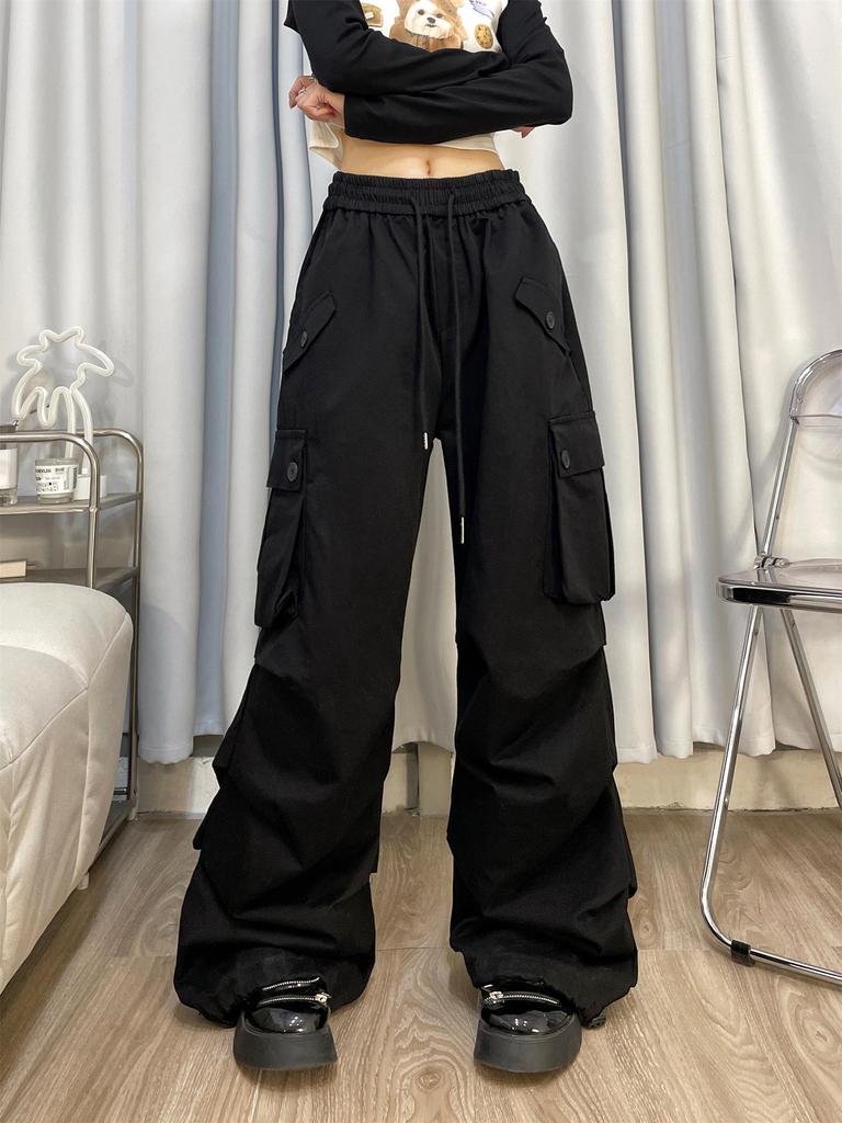 Unisex Retro Plissierte Lagen-Hip-Hop-Hose - Lässig, Vielseitig, Herbst/Winter-Trend