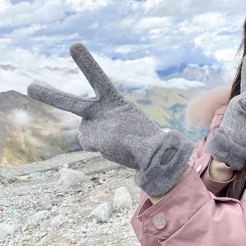 Cashmere Womens Touch Screen Gloves For Winter Warmth With Windproof Protection For Commuting