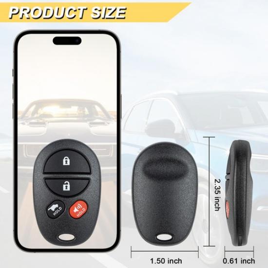 For 2005 - 2008 Toyota Avalon / Solara Remote Keyless Entry Control Key Fob 4BTN