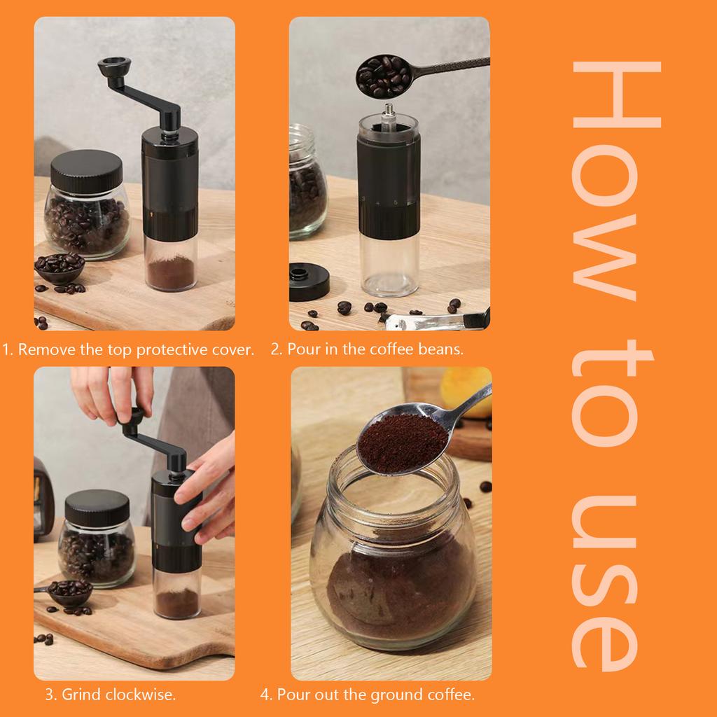 Hand-Cranked Coffee Grinder Adjustable Manual Coffee Grinder Bean Grinding Coffee Machine for Coffee Beans Nuts Seeds Grain