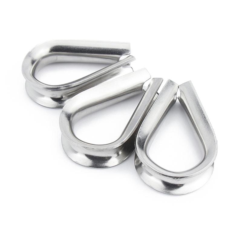 M2 M3 M4 M5-M6-M8-M10 304 Stainless Steel Cable Wire Rope Protective Sleeve  Chicke Riggingn Heart Ring Fixing Workpiece