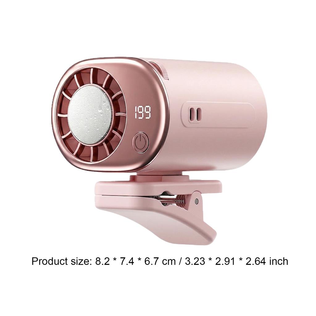USB Rechargeable Portable Mini Cooling Blower with LED Display Personal Cooling Fans for Travel Outdoor Camping Beach Makeup