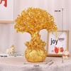 Kreativ Gul Kristall Rikedomsträd Prydnad – Heminredning Gåva Hantverk