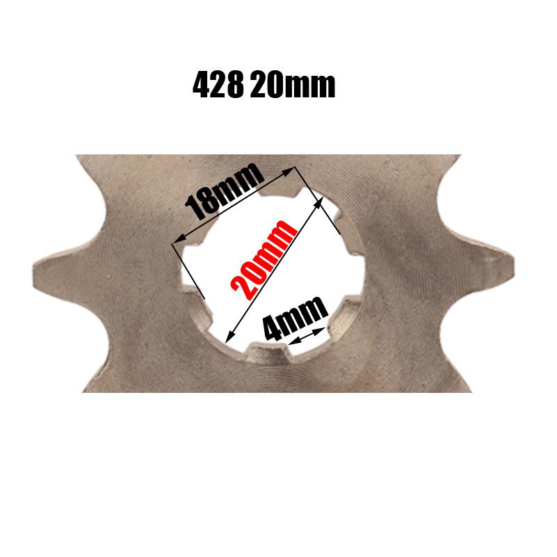 Front Engine 428# 10T 11T 12T 13T 14T 15T 16T 17T 18T 19T Teeth 20mm Chain Sprocket With Retainer Plate Locker For KAYO BSE SSR
