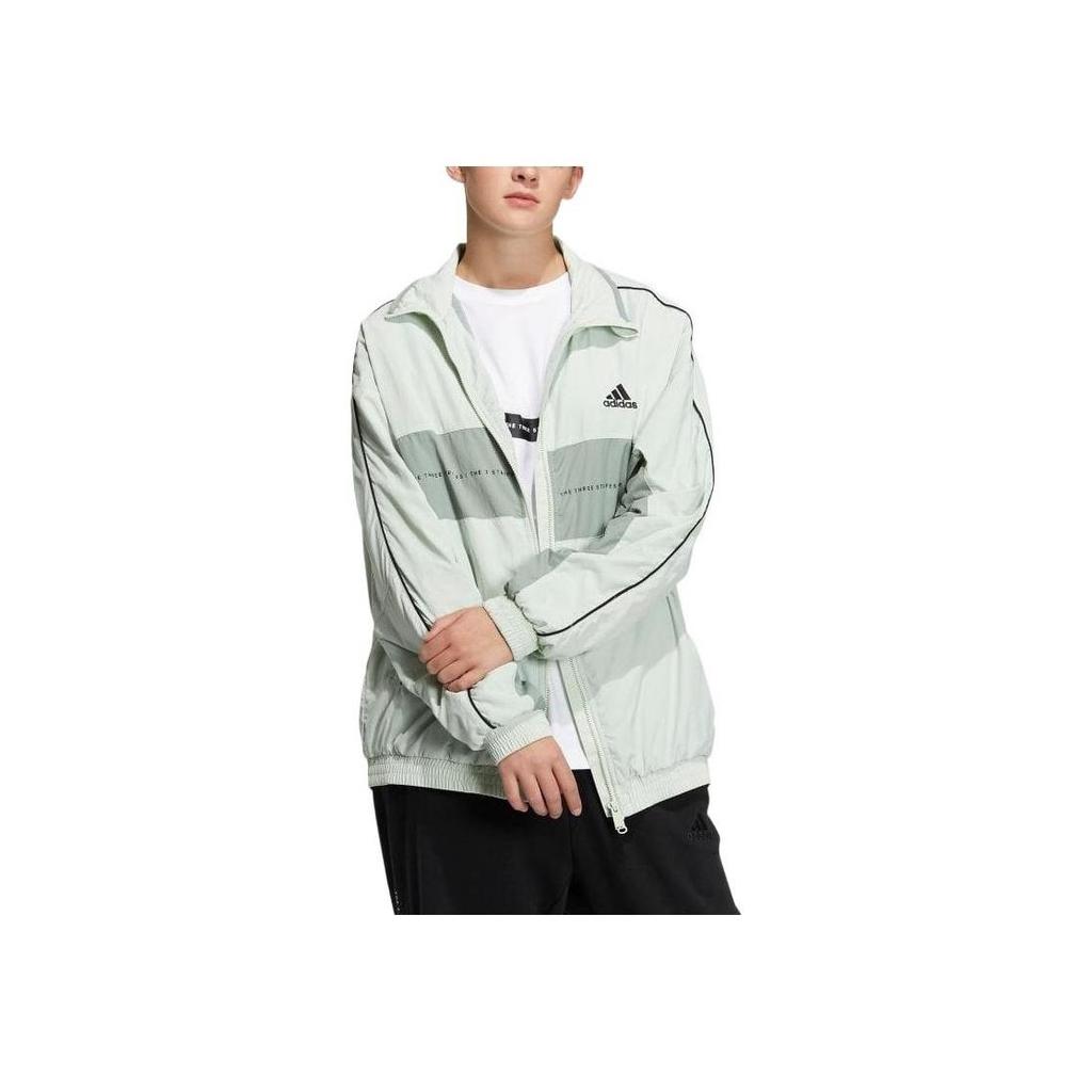 adidas Men's Oversized Fit Woven Jacket Linen Green IA9427